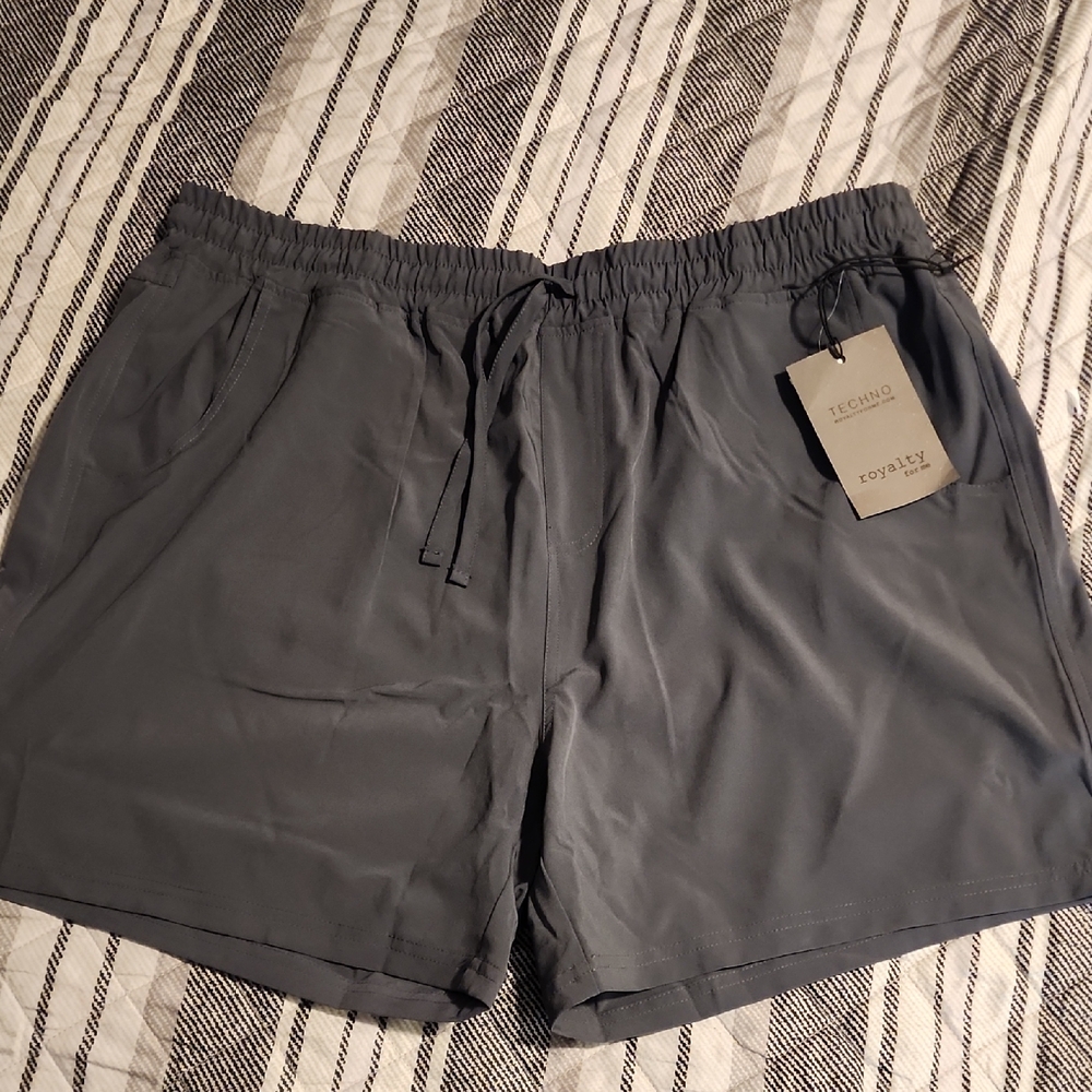 Royalty For Me Gray Athletic Drawstring Shorts
